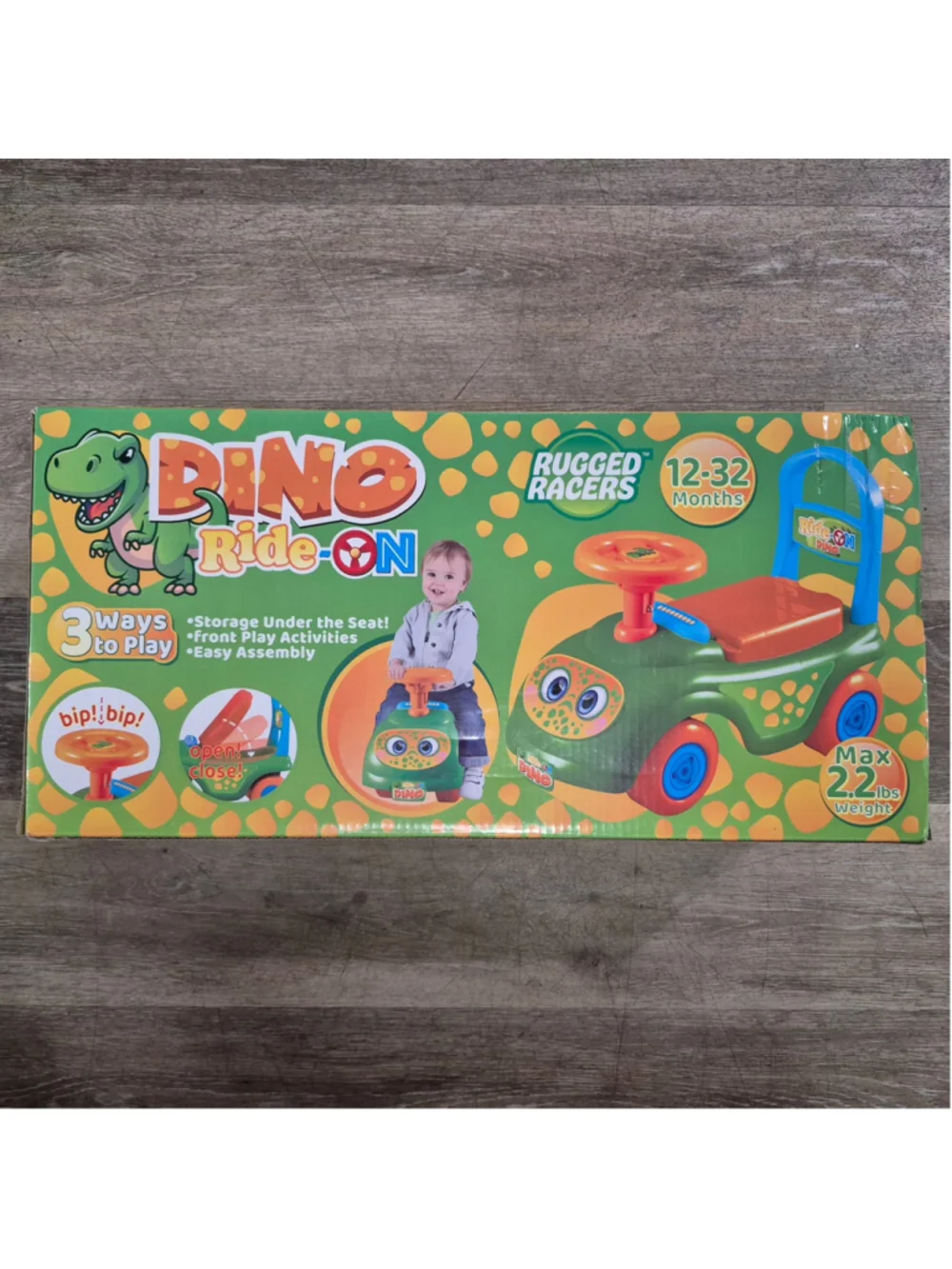 Rugged Racers Ride on Dinosaur Toy,Mini Buggy for Boys and Girls,Push and Pull